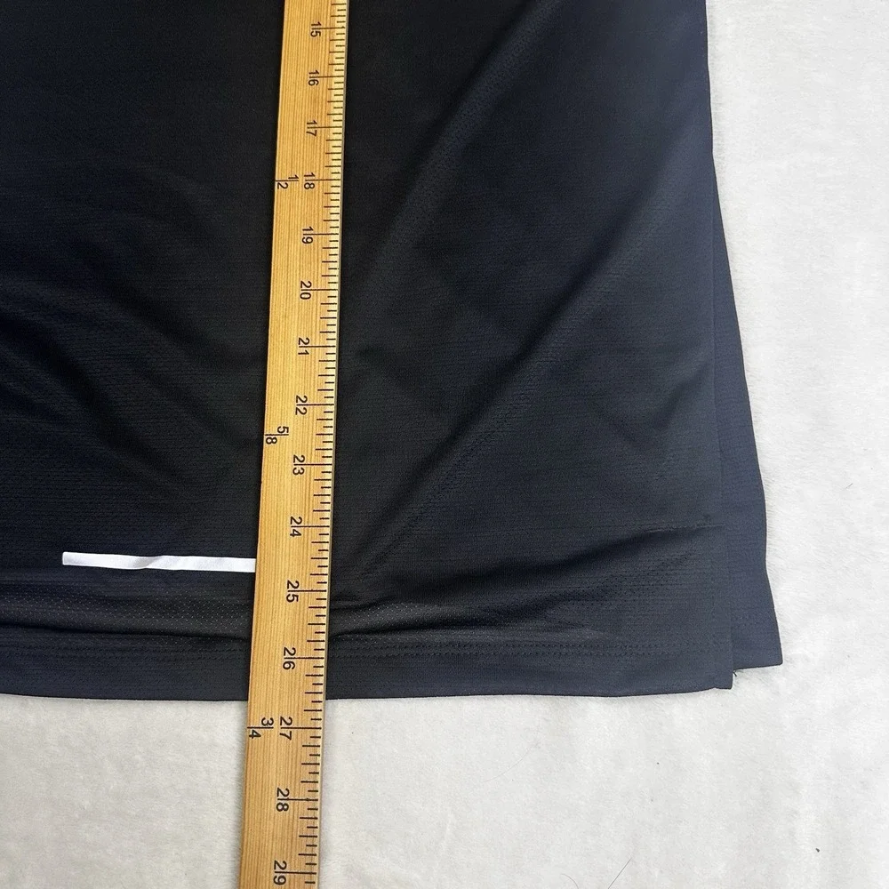 Nike Mens Miler Short Sleeve Reflective Running Top Black Small‎ AJ7565-010 $35